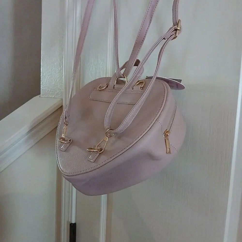 NWT Under One Sky Pink Heart-Shaped Quilted Convertible Backpack Coquette Barbie